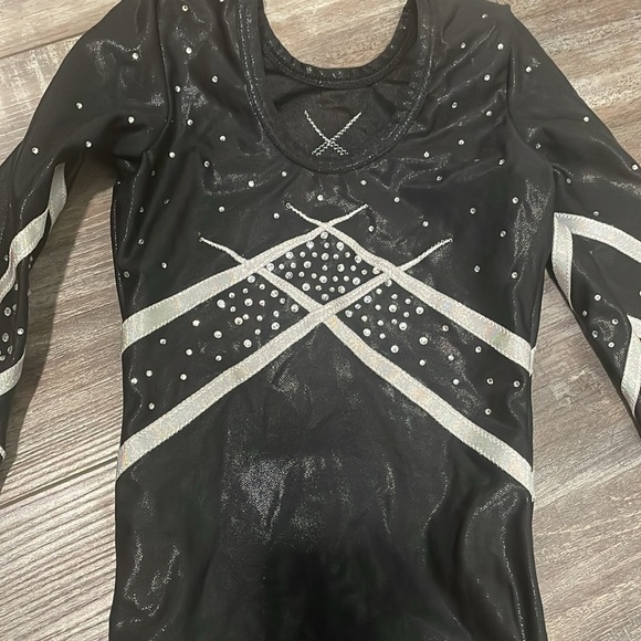 Gymnastics Competition Leotard Snowflake Custom Design Child Medium - Picture 6 of 8